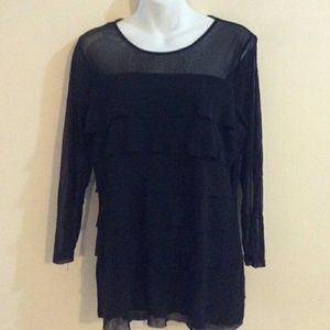 INC women's black blouse XL